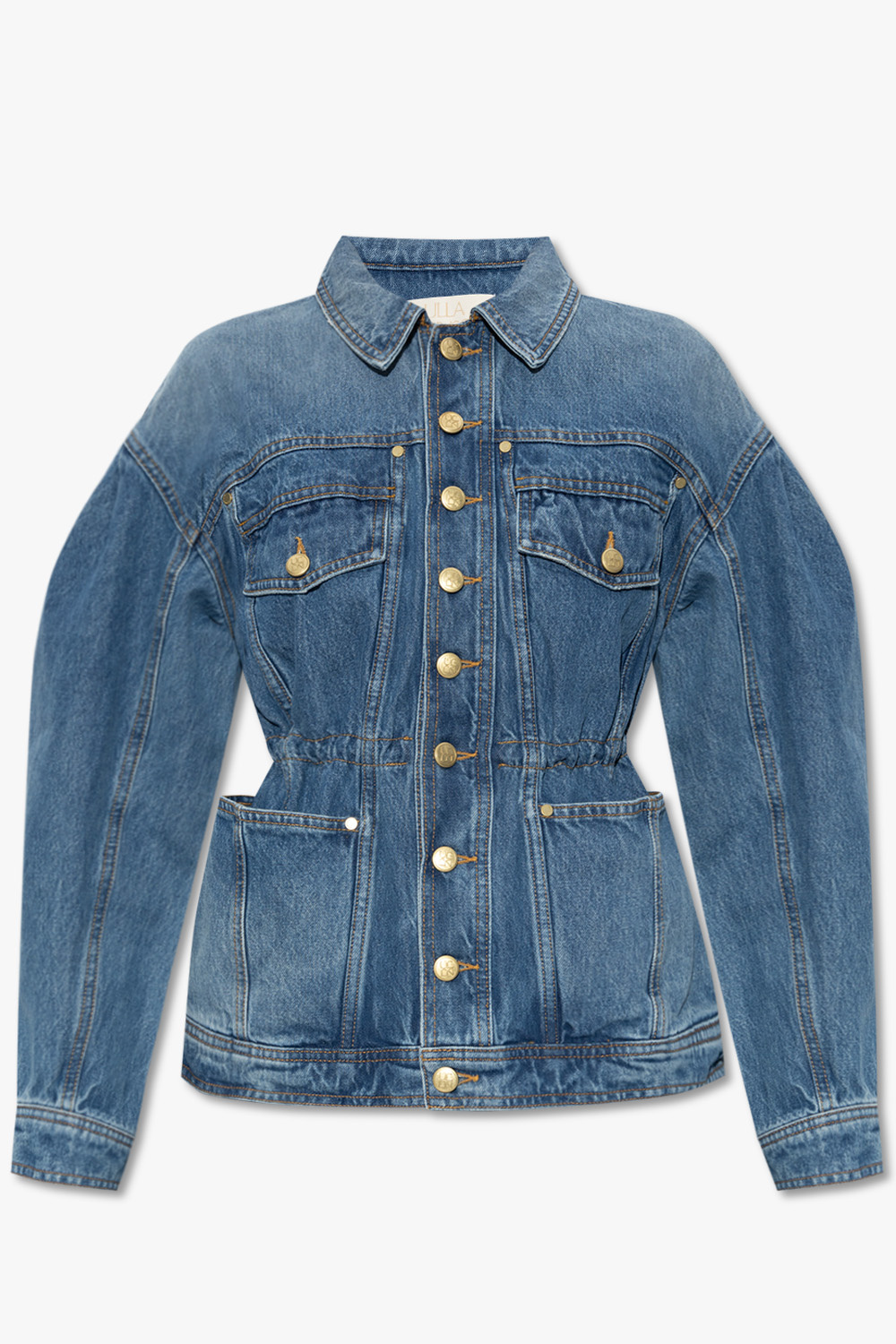 IetpShops Tonga - Blue 'Odette' denim jacket colour Ulla Johnson